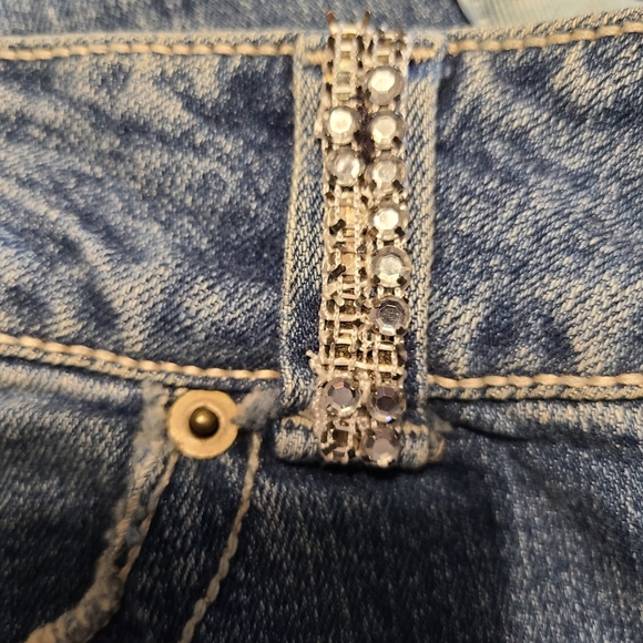 Bisou Bisou size 8 rhinestone bling blue jeans - Picture 16 of 16